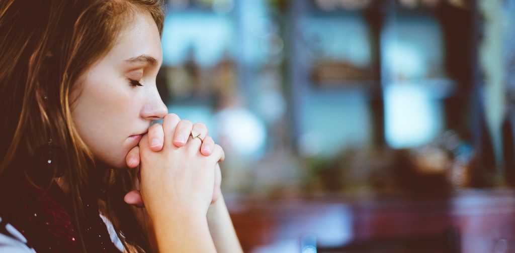 people, girl, praying